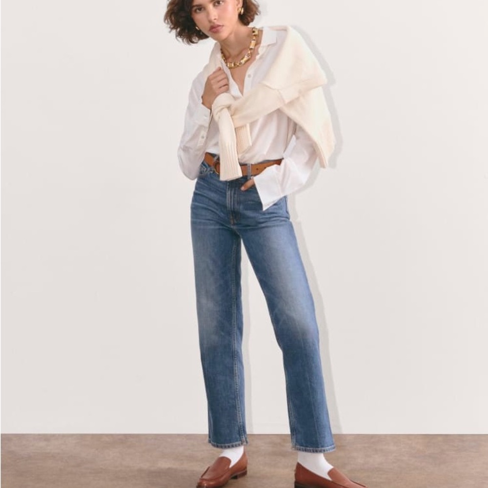 Everlane High Rise‎ Straight Jean Sz 28 Ankle